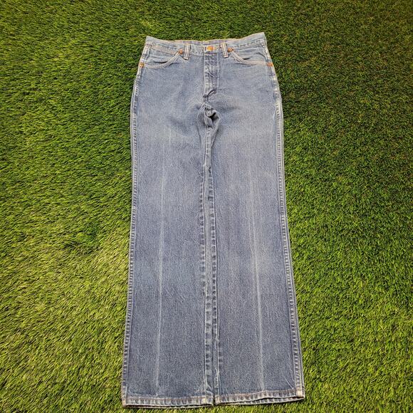Vintage 80s Wrangler 936DEN Jeans Mens 31x32 Made in USA High Waisted Cowboy - Picture 1 of 8